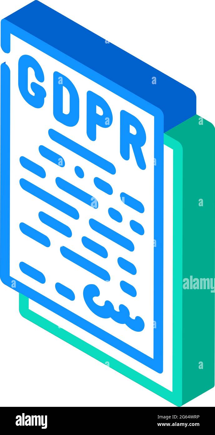 gdpr general data protection regulation in european union isometric ...