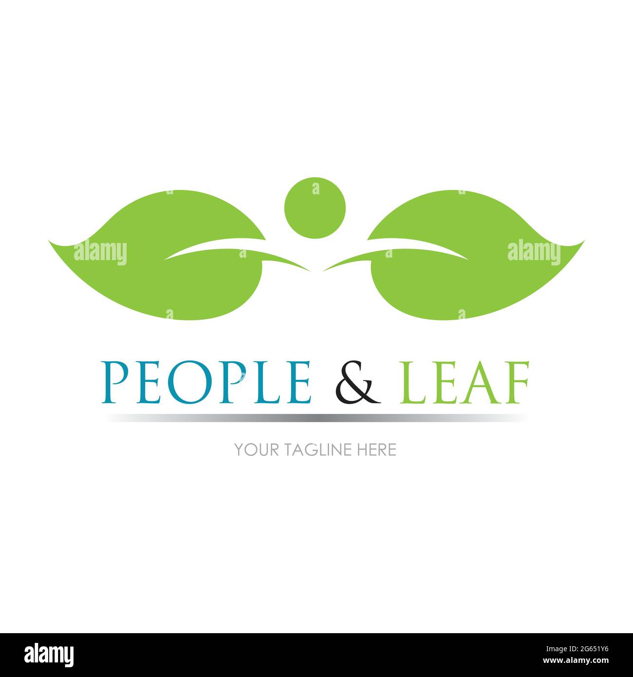 people leaf logo vector illustration design template Stock Vector Image ...