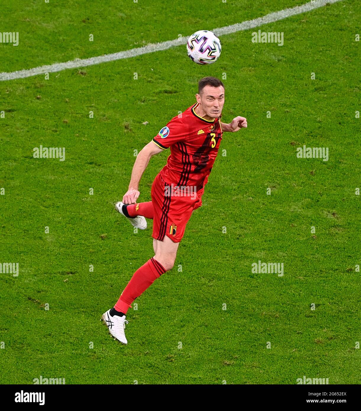 Munchen Germany 02nd July 21 Belgian Defender Thomas Vermaelen 3 Pictured During A Soccer Game During The Quarter Final Euro European Championship Between The Belgian National Soccer Team Red Devils And Munchen Germany 02nd July 21 Belgian Defender Thomas Vermaelen 3 Pictured During A Soccer Game During The Quarter Final Euro European Championship Between The Belgian National Soccer Team Red Devils And