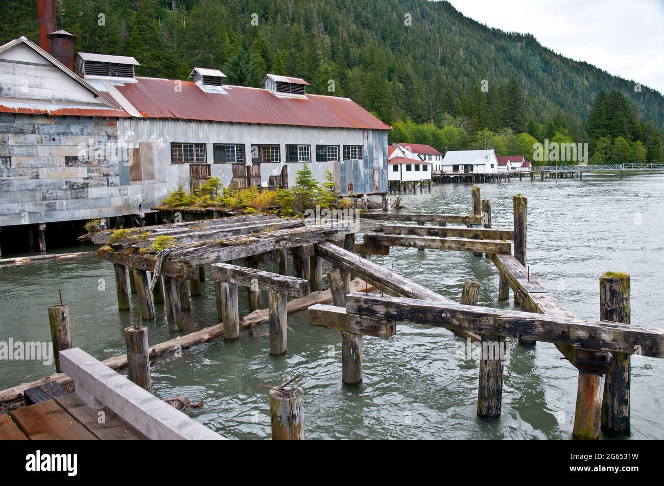 North Pacific Cannery,  Prince Rupert, British Columbia, Canada Stock Photo