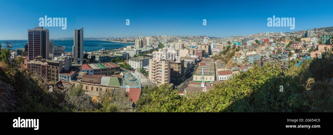 Panorama of Valparaiso, Chile Stock Photo
