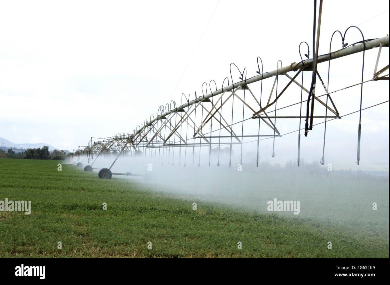 Computerized mobile irrigation Stock Photo