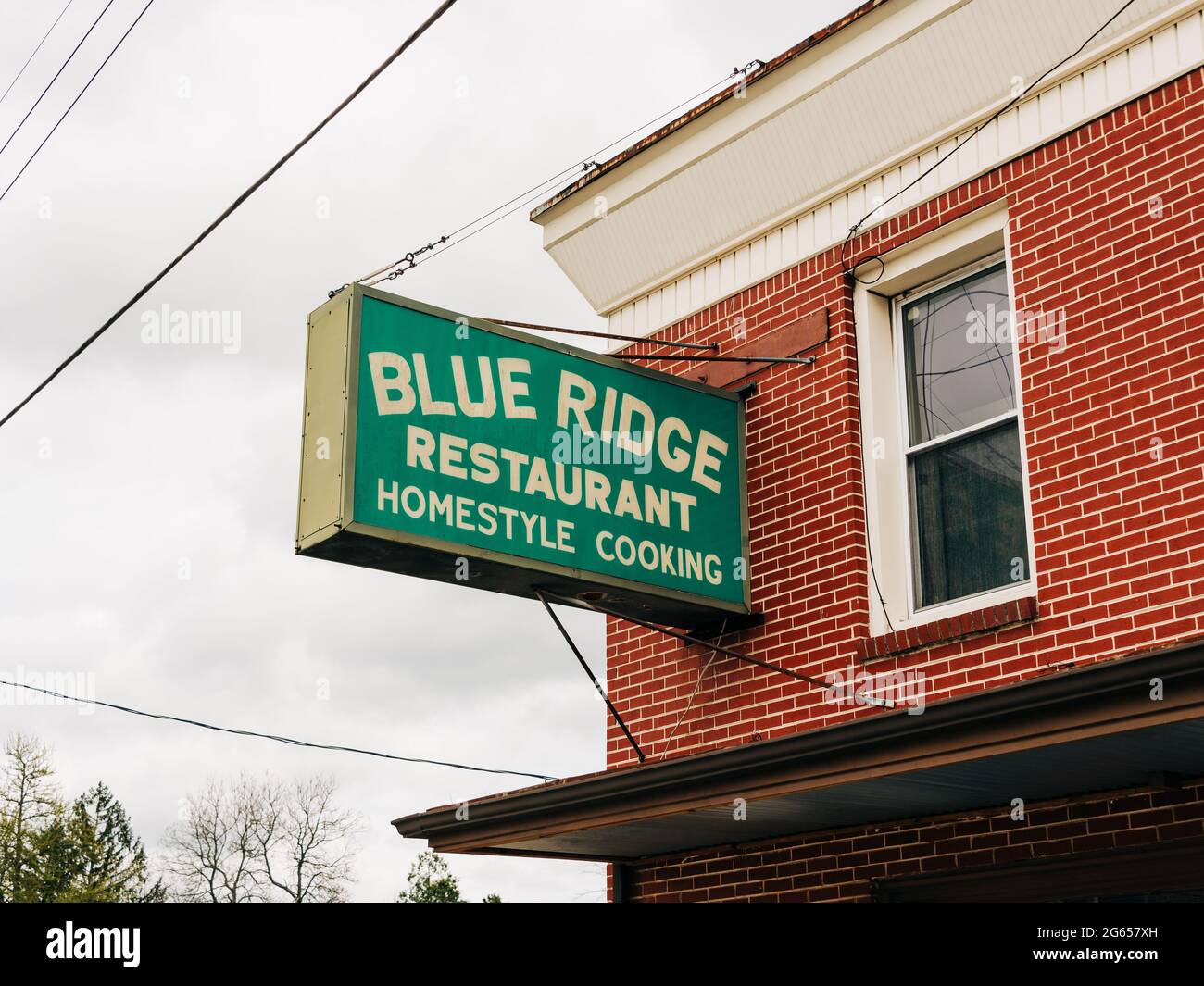 Blue Ridge Restaurant sign in Floyd, Virginia Stock Photo Alamy
