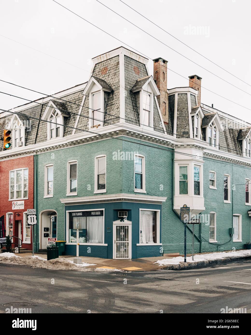 Colorful painted houses in Chambersburg, Pennsylvania Stock Photo Alamy