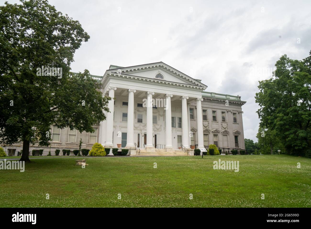 Staatsburg, NY USA July 1, 2021 Three quarter view of the front of