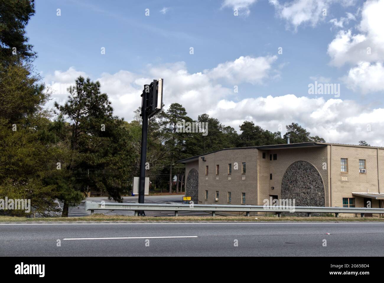 Augusta, Ga USA - 03 30 21: Street view modern brick vintage style ...