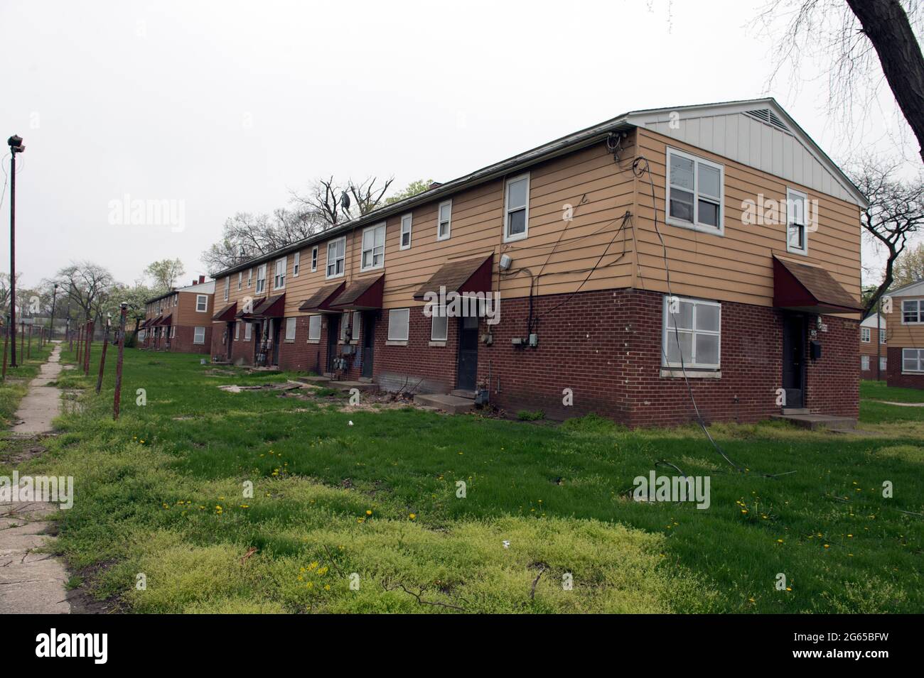 Gary, Indiana, USA. 28th Apr, 2021. Dorie Miller public housing homes