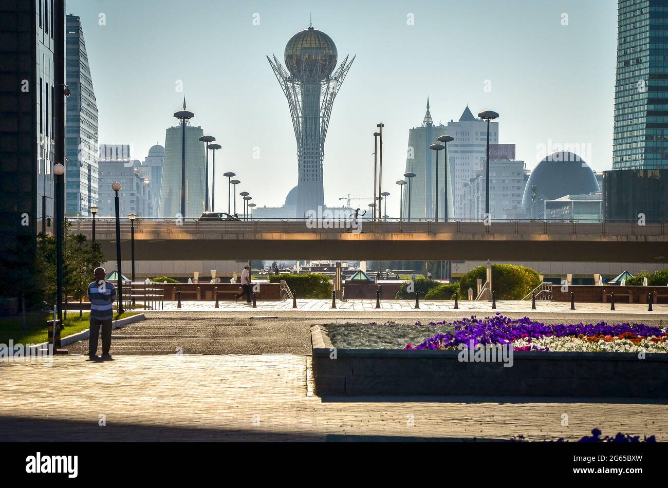 Nur-Sultan.Kazakhstan: 03.09.2013 - View of the structure of Baiterek ...