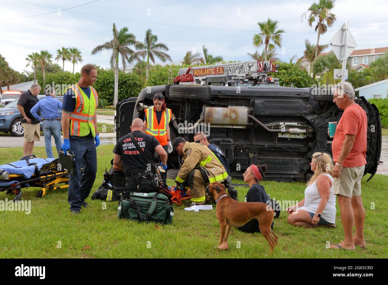 Indialantic. Brevard County. Florida. USA. July 2, 2021. A late