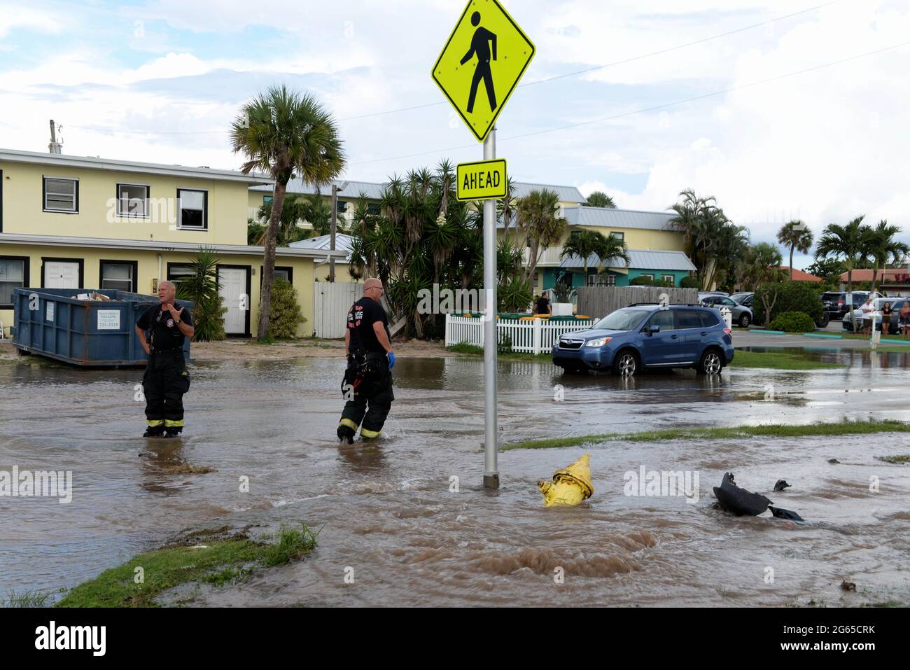 Indialantic. Brevard County. Florida. USA. July 2, 2021. A late