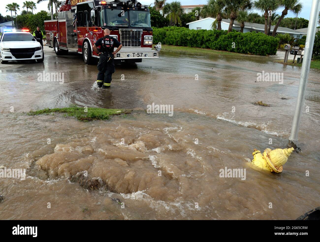 Indialantic. Brevard County. Florida. USA. July 2, 2021. A late