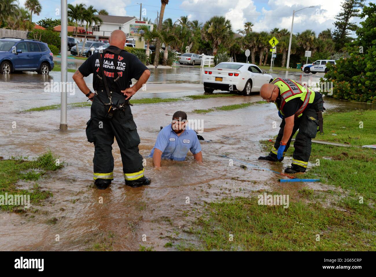 Indialantic. Brevard County. Florida. USA. July 2, 2021. A late