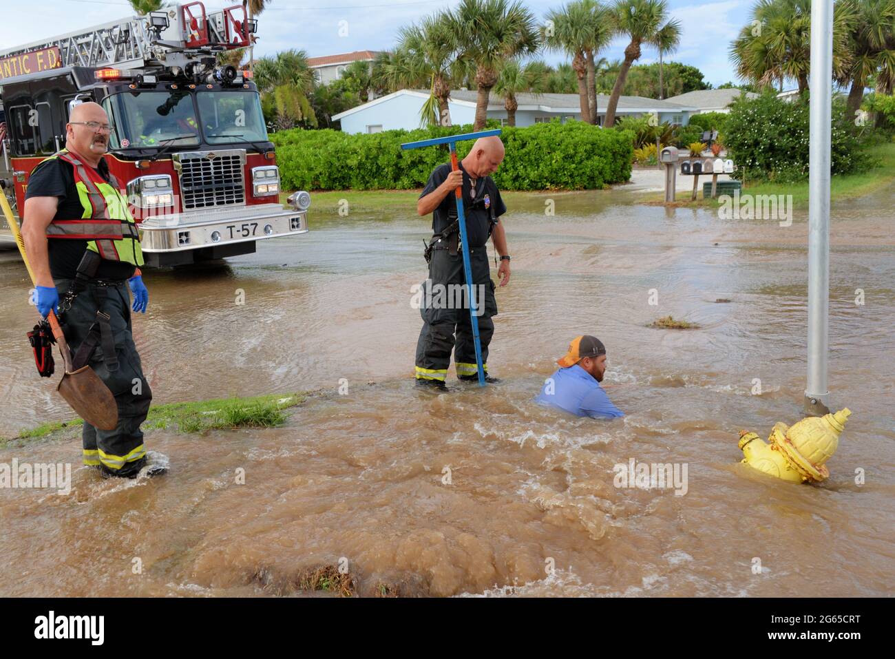 Indialantic. Brevard County. Florida. USA. July 2, 2021. A late