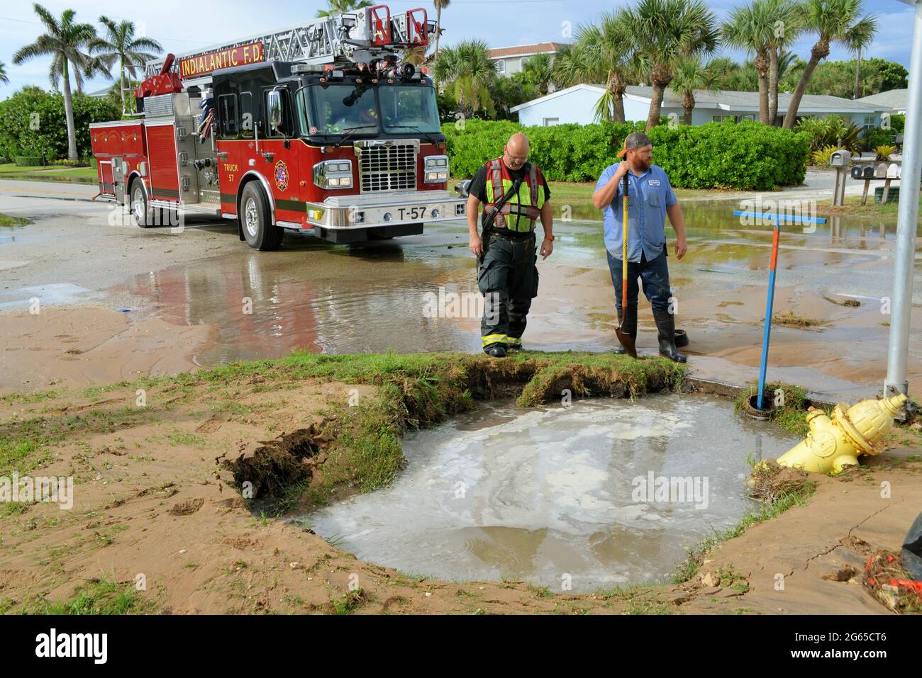 Indialantic. Brevard County. Florida. USA. July 2, 2021. A late
