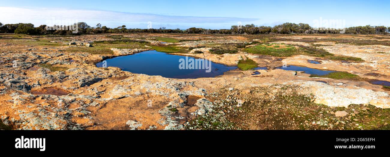 Boundary Riders Waterhole, Rabbit Proof Fence, Dalwallinu, Western Australia Stock Photo