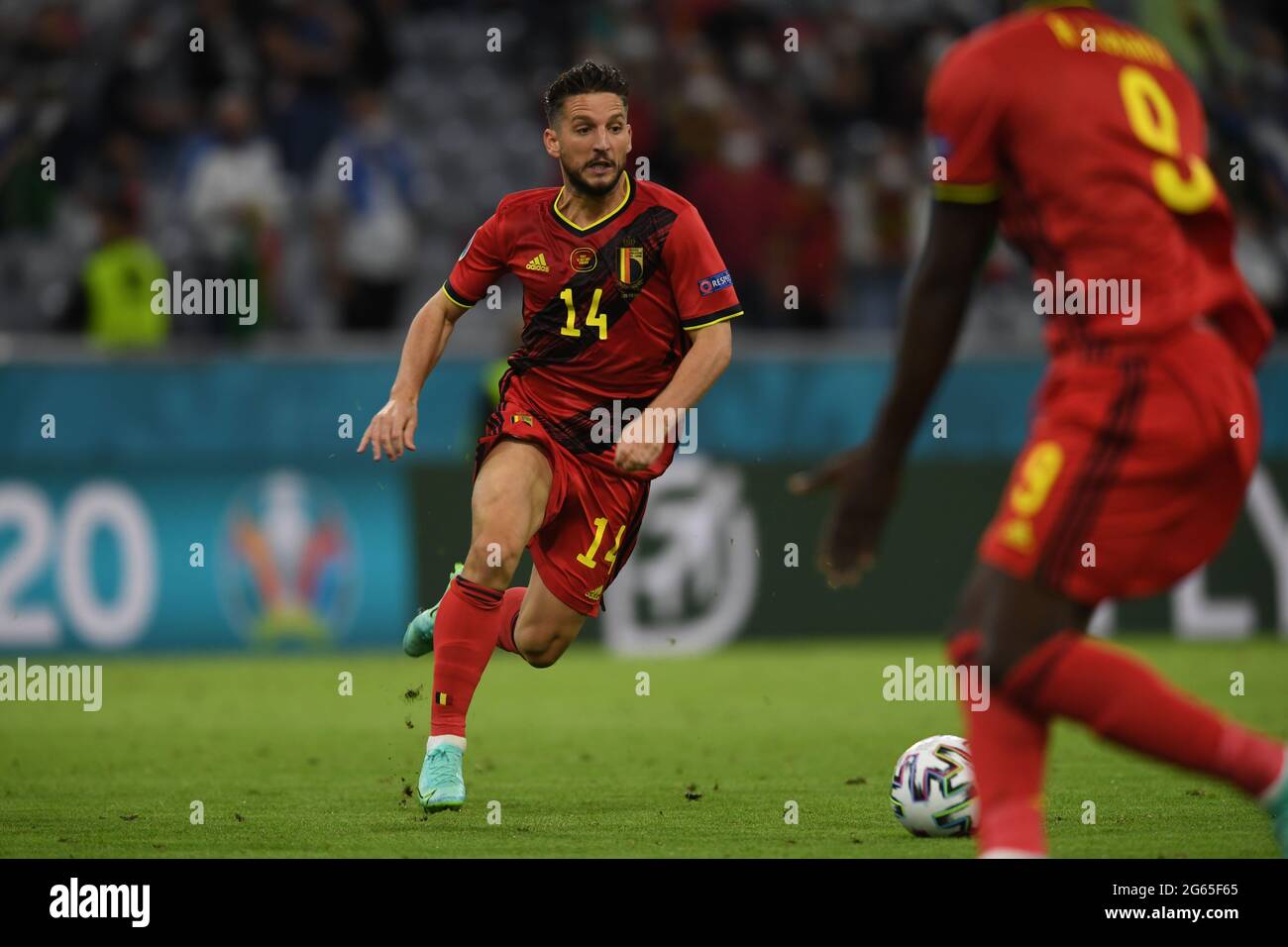 Munchen, Germany. 2nd July 2021. Dries Mertens (Belgium) during the Uefa 'European Championship 2020 Quarter-finals match between Belgium 1-2 Italy at Allianz Arena on July 02, 2021 in Munchen, Germany. Credit: Maurizio Borsari/AFLO/Alamy Live News Stock Photo