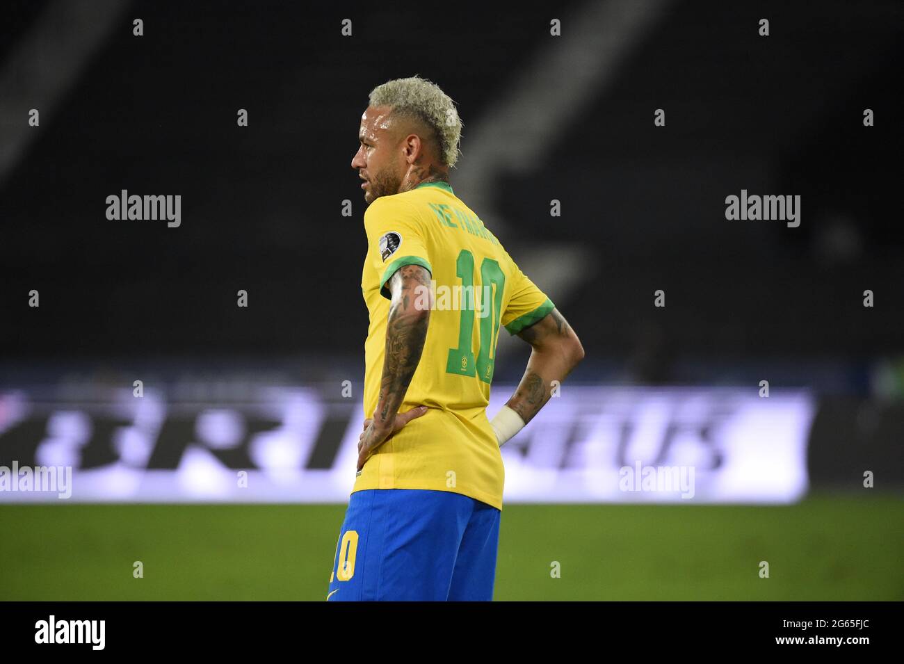 Rio de Janeiro, Brazil - June 23, 2021 Brazil v Colombia, Copa America 2021, Group B, Football, Nilton Santos Stadium, Neymar Jr Brasil player during Stock Photo