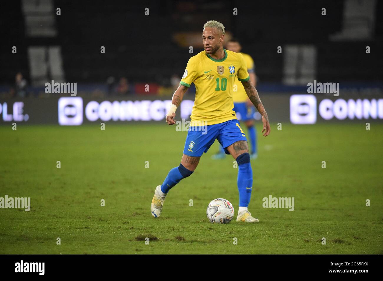 Rio de Janeiro, Brazil - June 23, 2021 Brazil v Colombia, Copa America 2021, Group B, Football, Nilton Santos Stadium, Neymar Jr Brasil player during Stock Photo