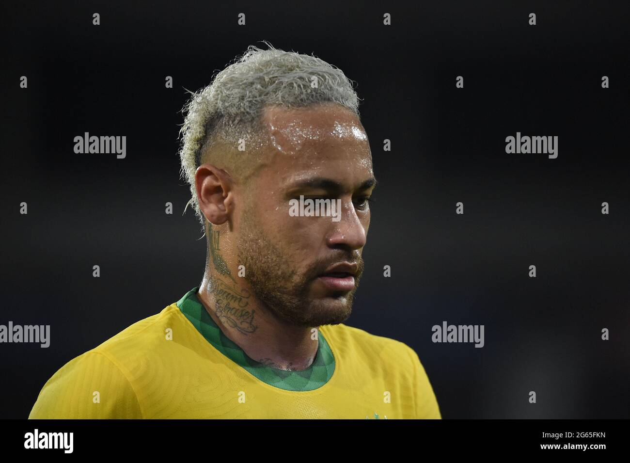 Rio de Janeiro, Brazil - June 23, 2021 Brazil v Colombia, Copa America 2021, Group B, Football, Nilton Santos Stadium, Neymar Jr Brasil player during Stock Photo