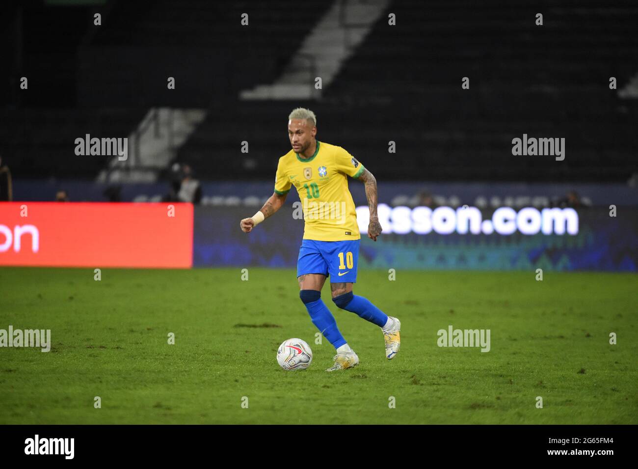 Rio de Janeiro, Brazil - June 23, 2021 Brazil v Colombia, Copa America 2021, Group B, Football, Nilton Santos Stadium, Neymar Jr Brasil player during Stock Photo