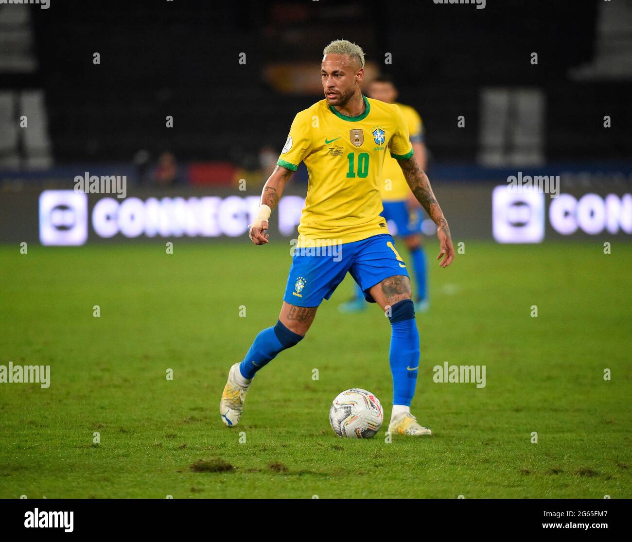 Rio de Janeiro, Brazil - June 23, 2021 Brazil v Colombia, Copa America 2021, Group B, Football, Nilton Santos Stadium, Neymar Jr Brasil player during Stock Photo