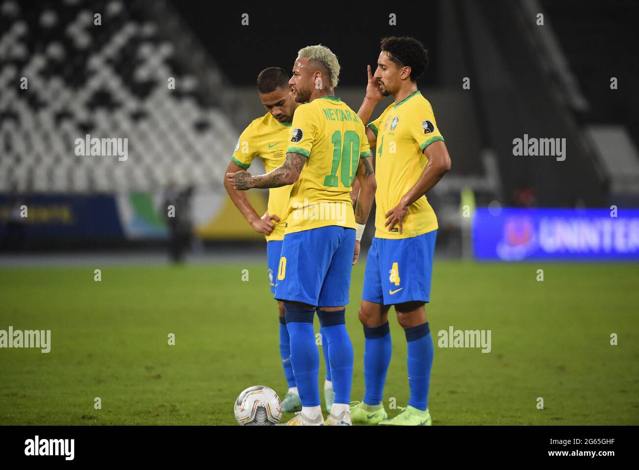 Rio de Janeiro, Brazil - June 23, 2021 Brazil v Colombia, Copa America 2021, Group B, Football, Nilton Santos Stadium, Neymar Jr Brasil player during Stock Photo