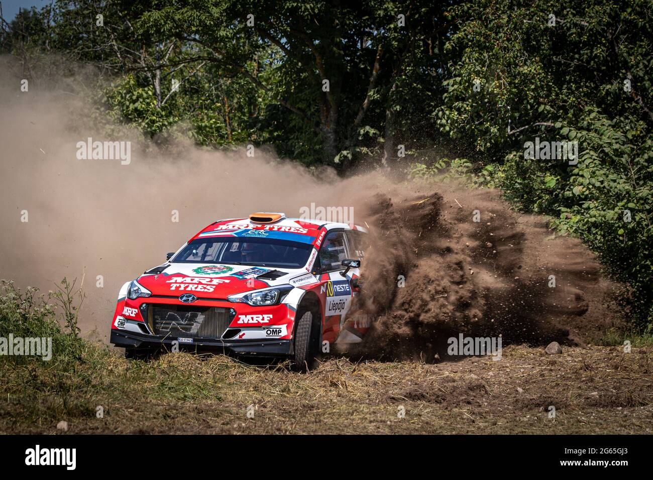 10 BREEN Craig (IRL), NAGLE Paul (IRL), TEAM MRF TYRES, Hyundai i20, action during the 2021 FIA ERC Rally Liepaja, 2nd round of the 2021 FIA European Rally Championship, from July 1 to 3, 2021 in in Liepaja, Latvia - Photo Alexandre Guillaumot / DPPI Stock Photo