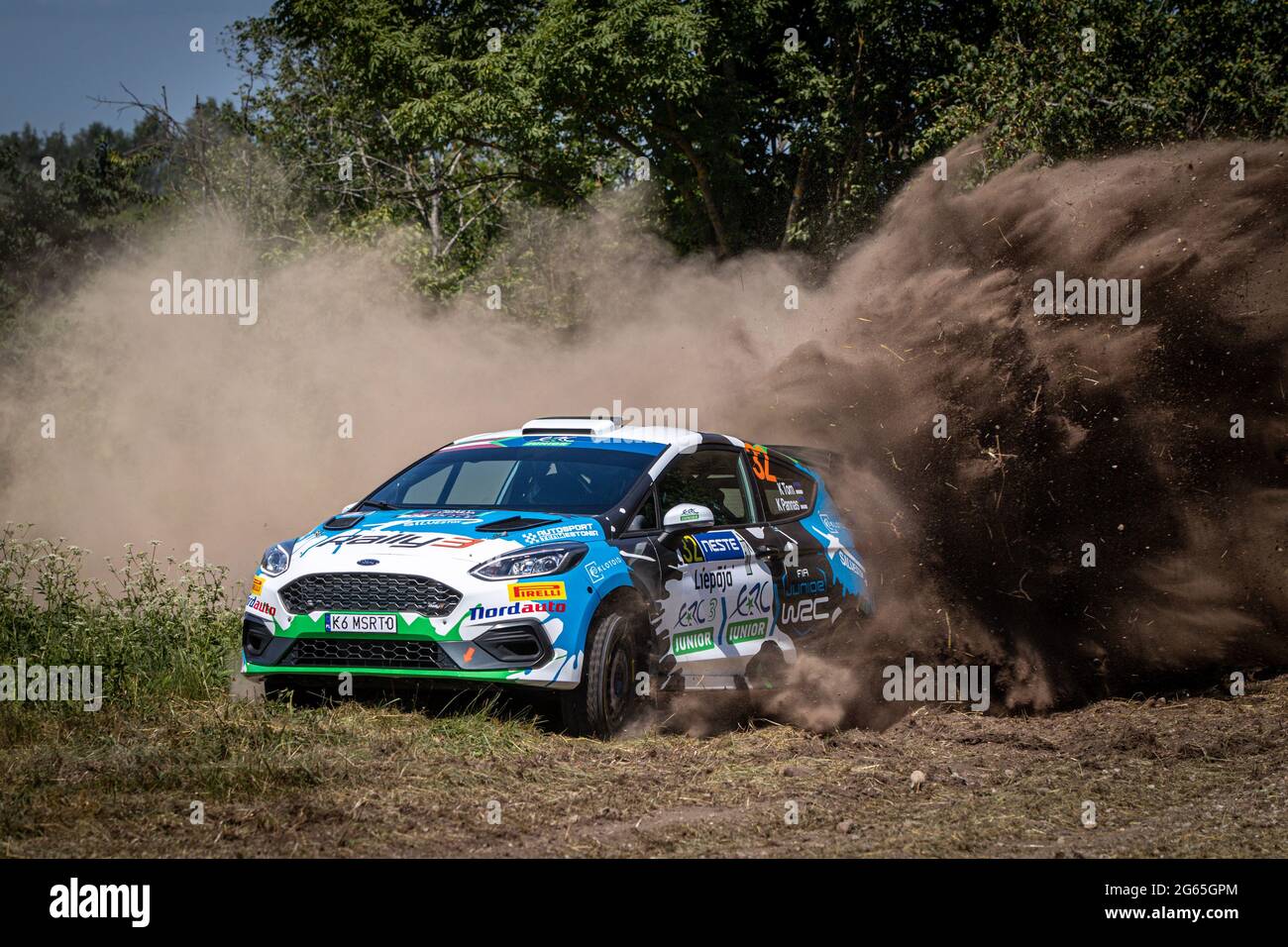 32 TORN Ken (EST), PANNAS Kauri (EST), M-SPORT POLAND, Ford Fiesta, action during the 2021 FIA ERC Rally Liepaja, 2nd round of the 2021 FIA European Rally Championship, from July 1 to 3, 2021 in in Liepaja, Latvia - Photo Alexandre Guillaumot / DPPI Stock Photo
