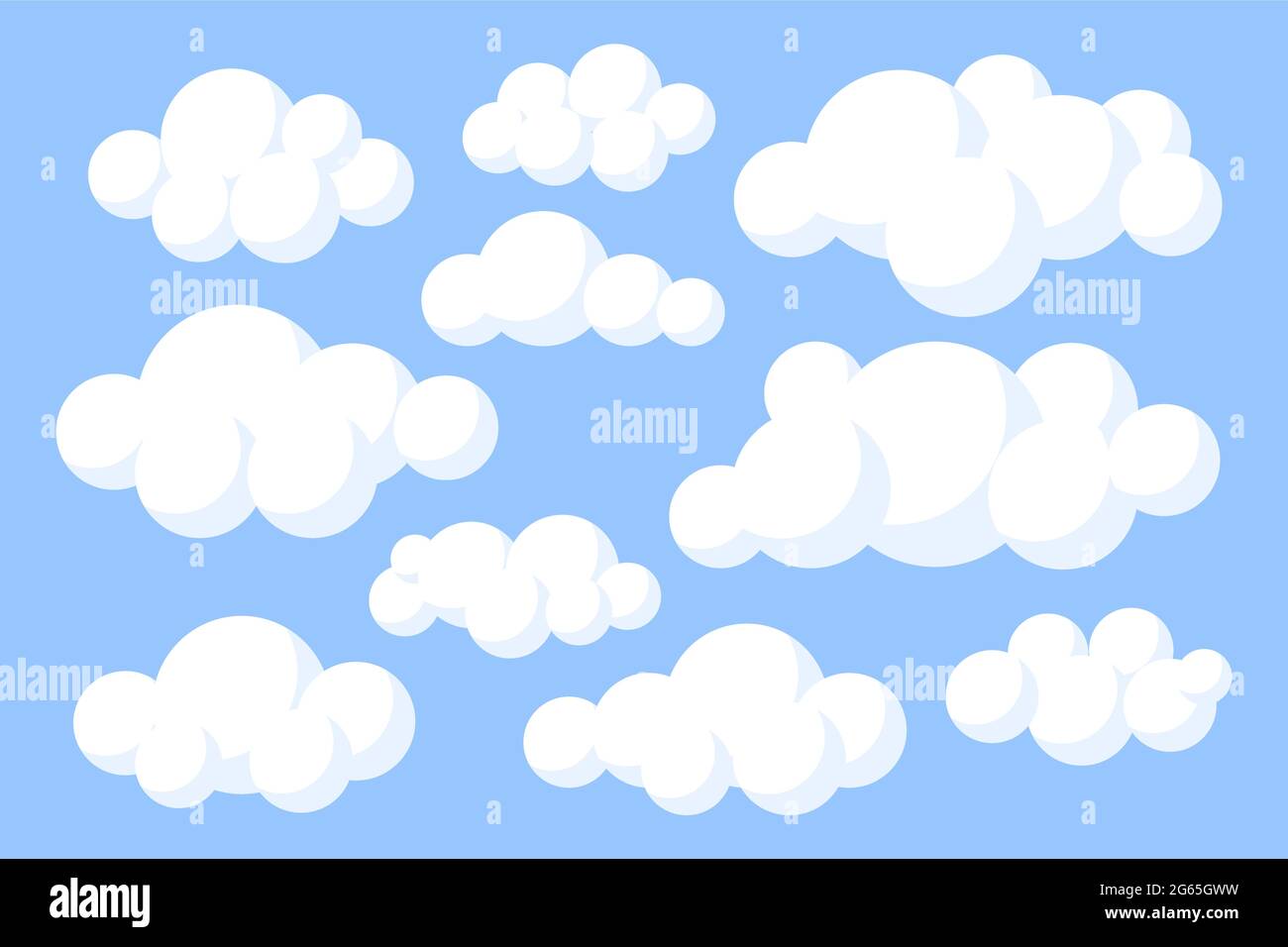 Flat clouds collection Vector EPS Stock Vector Image & Art - Alamy