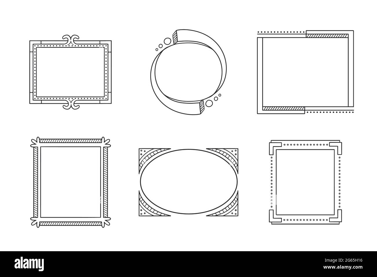 Hand drawn doodle frames collection Vector Stock Vector Image & Art - Alamy