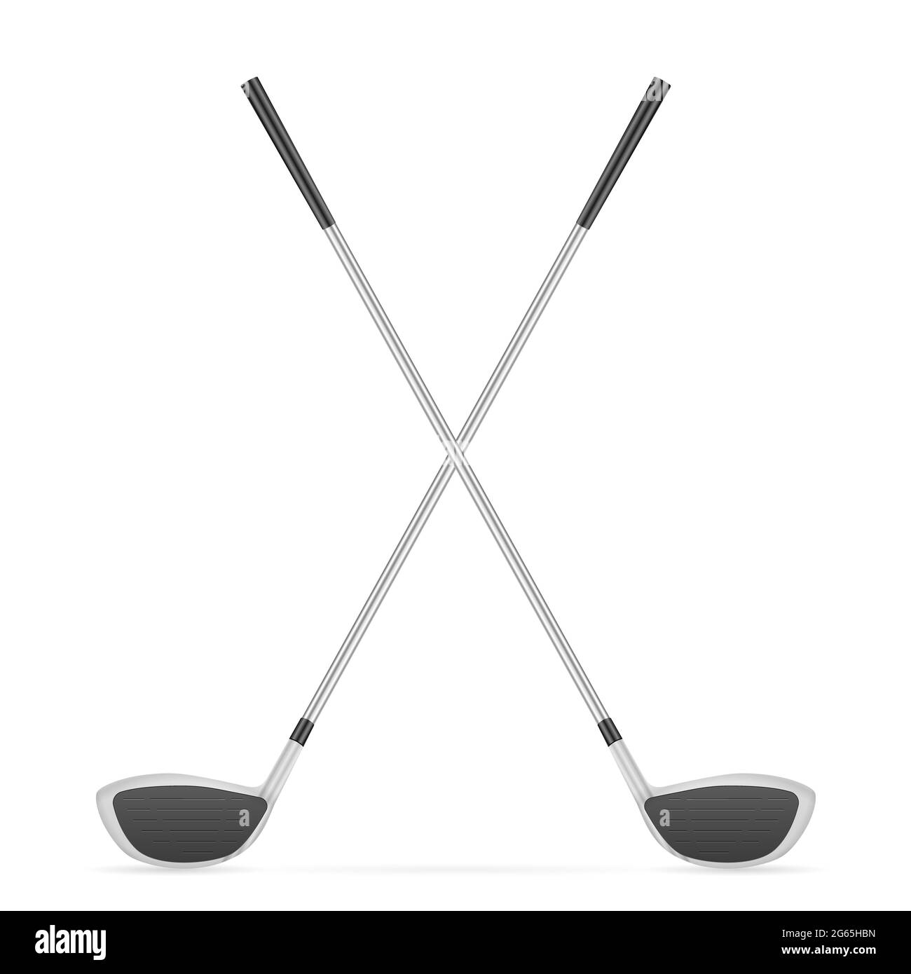 Golf clubs on a white background. Vector illustration Stock Photo