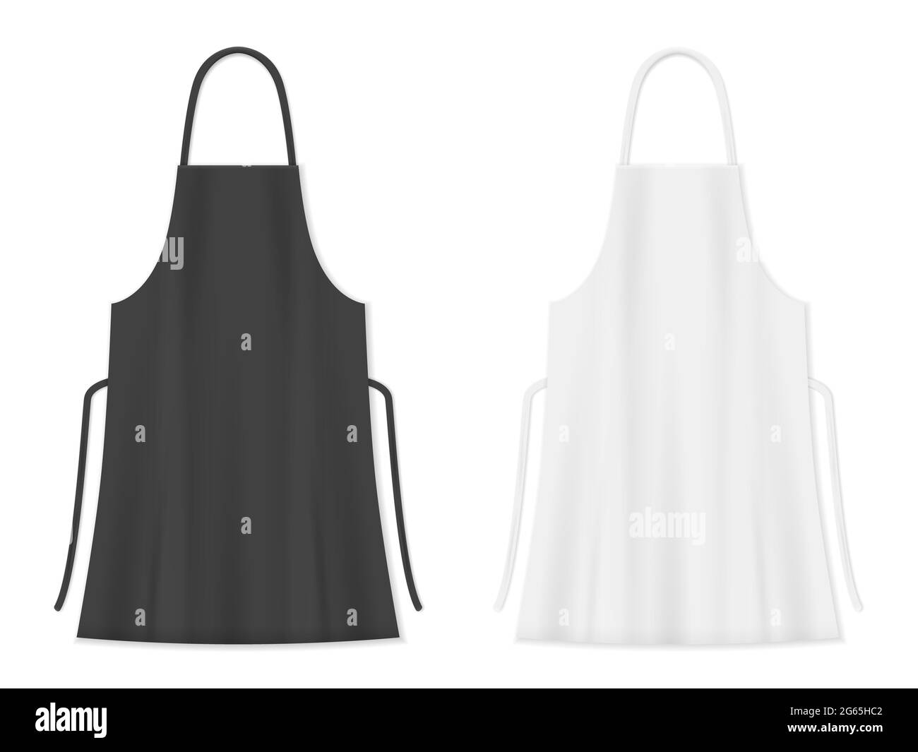 Kitchen apron set on a white background. Vector illustration Stock ...