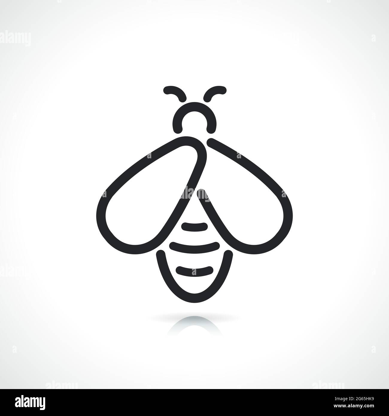 honey bee thin line icon isolated design Stock Vector