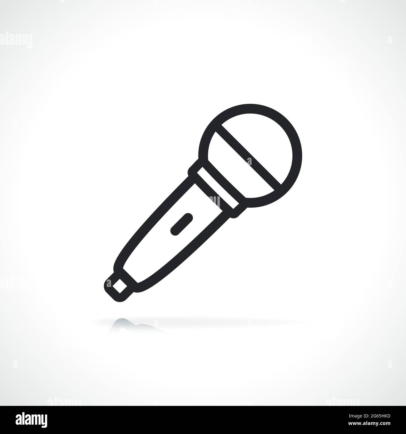 microphone or micro thin line icon isolated Stock Vector