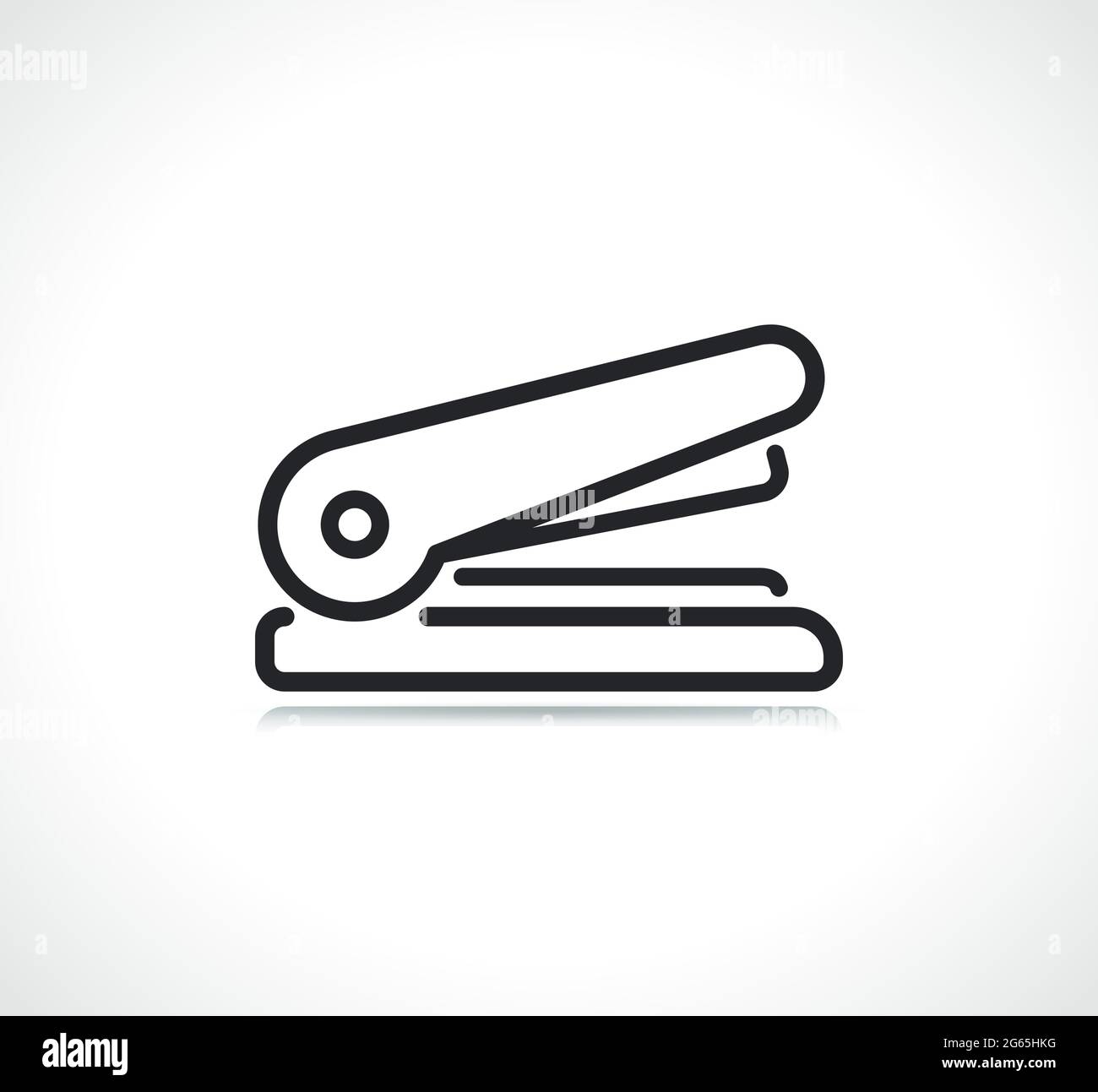 office stapler thin line icon isolated design Stock Vector