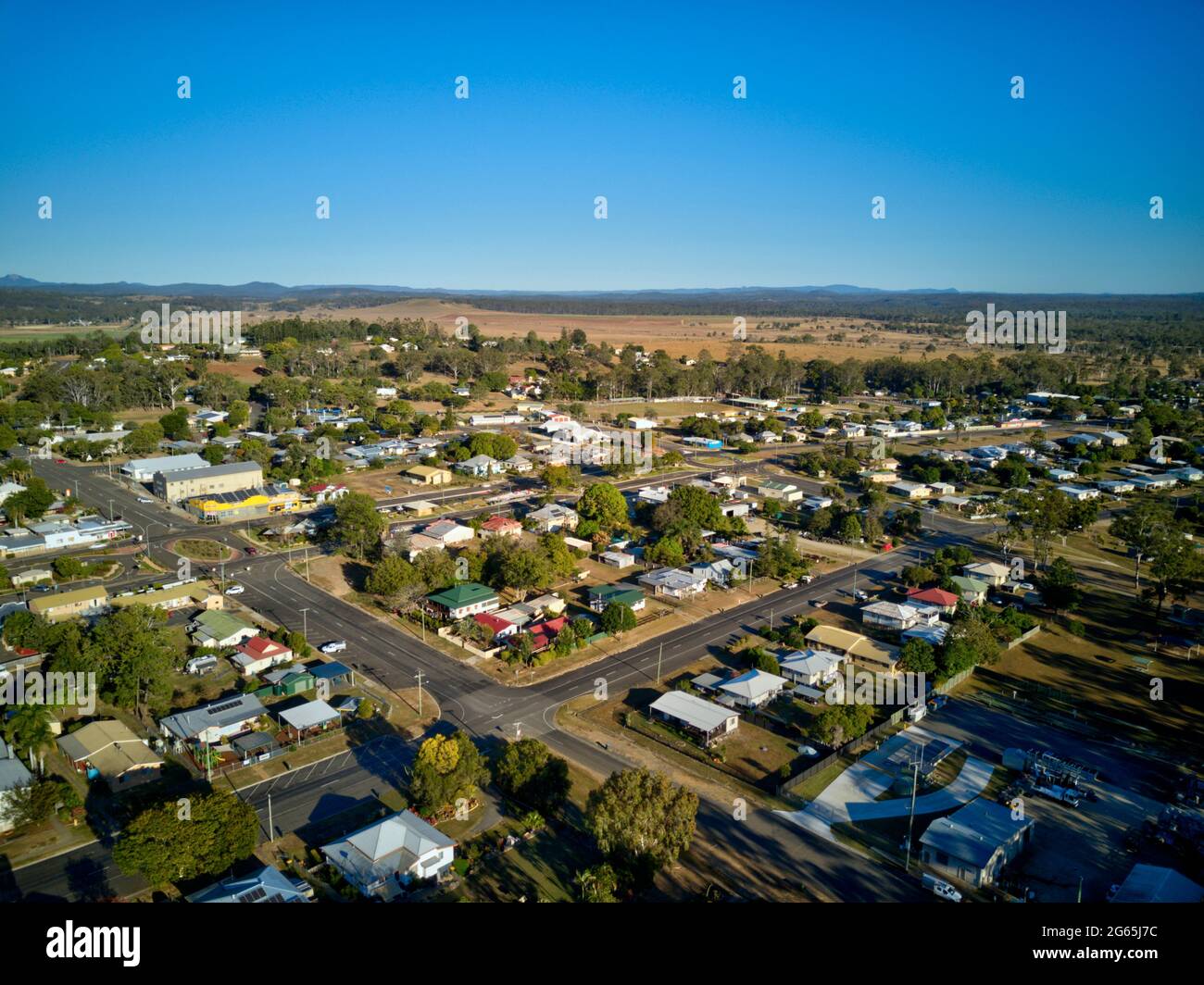 Aerial of Gin Gin Queensland Australia Stock Photo Alamy