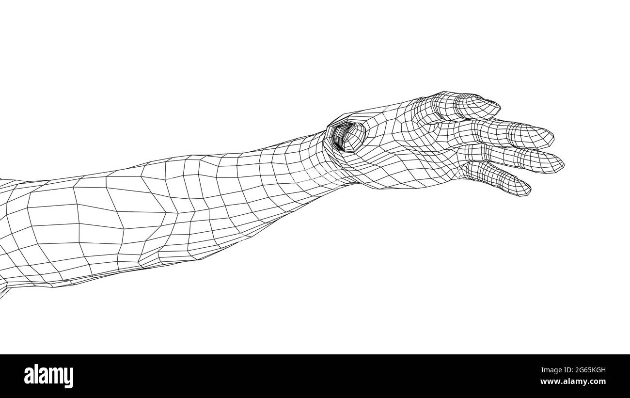 Hand. Vector rendering of 3d Stock Vector Image & Art - Alamy