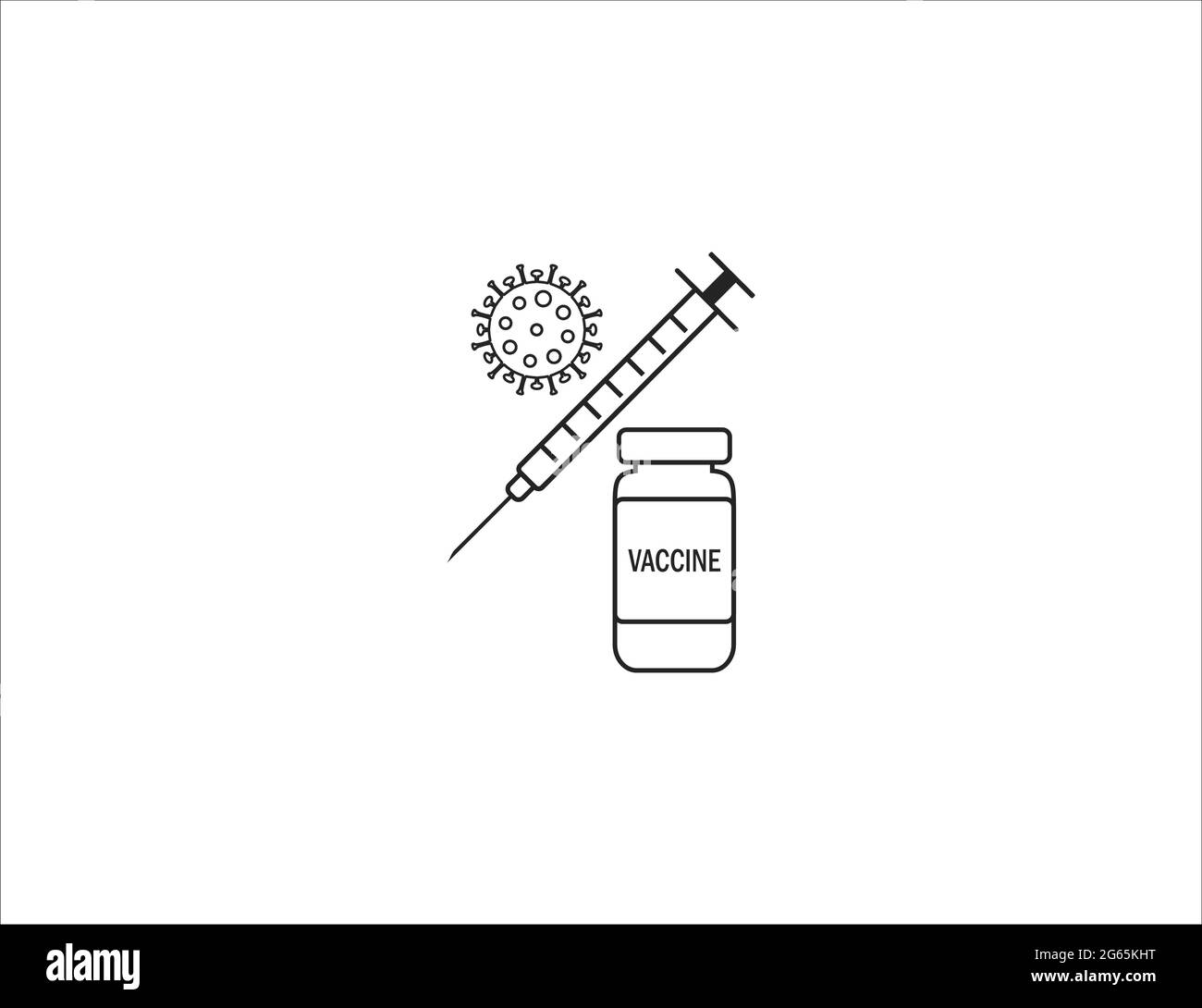 Vaccination, injection, inoculation icon. Vector illustration. flat design. Stock Vector