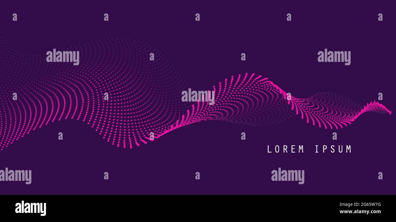 Vector background with color abstract wave dots Stock Vector Image ...