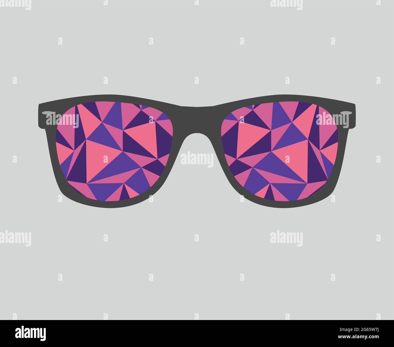 Sunglasses with Polygons Abstract Geometric Triangles Vector Illustration Stock Vector