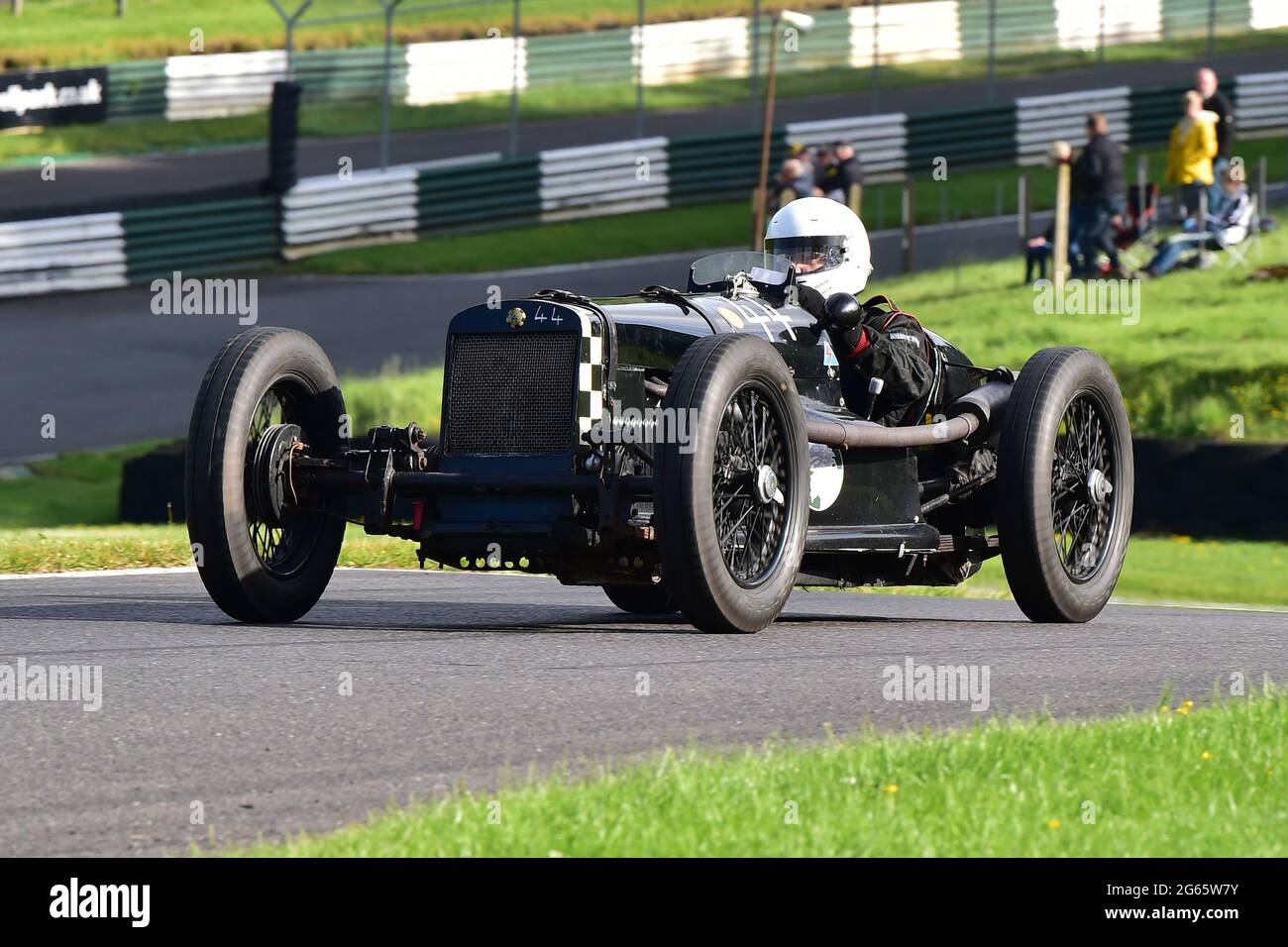 Nicholas Powell, Austin/MG LA Special, Allcomers Scratch Race for Pre-War Cars, VSCC, Shuttleworth Nuffield and Len Thompson Trophies Race Meeting, Ca Stock Photo