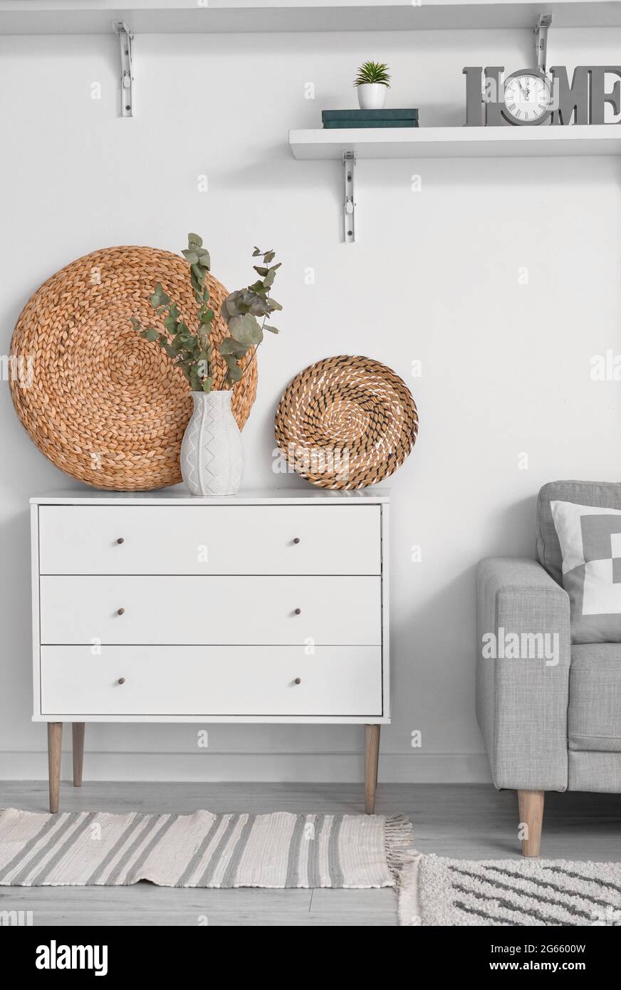 Interior of stylish living room Stock Photo - Alamy