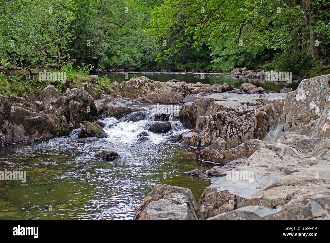 Wales Rivers Pretty River running through Betws y Coed in Snowdonia, North Wales Stock ...