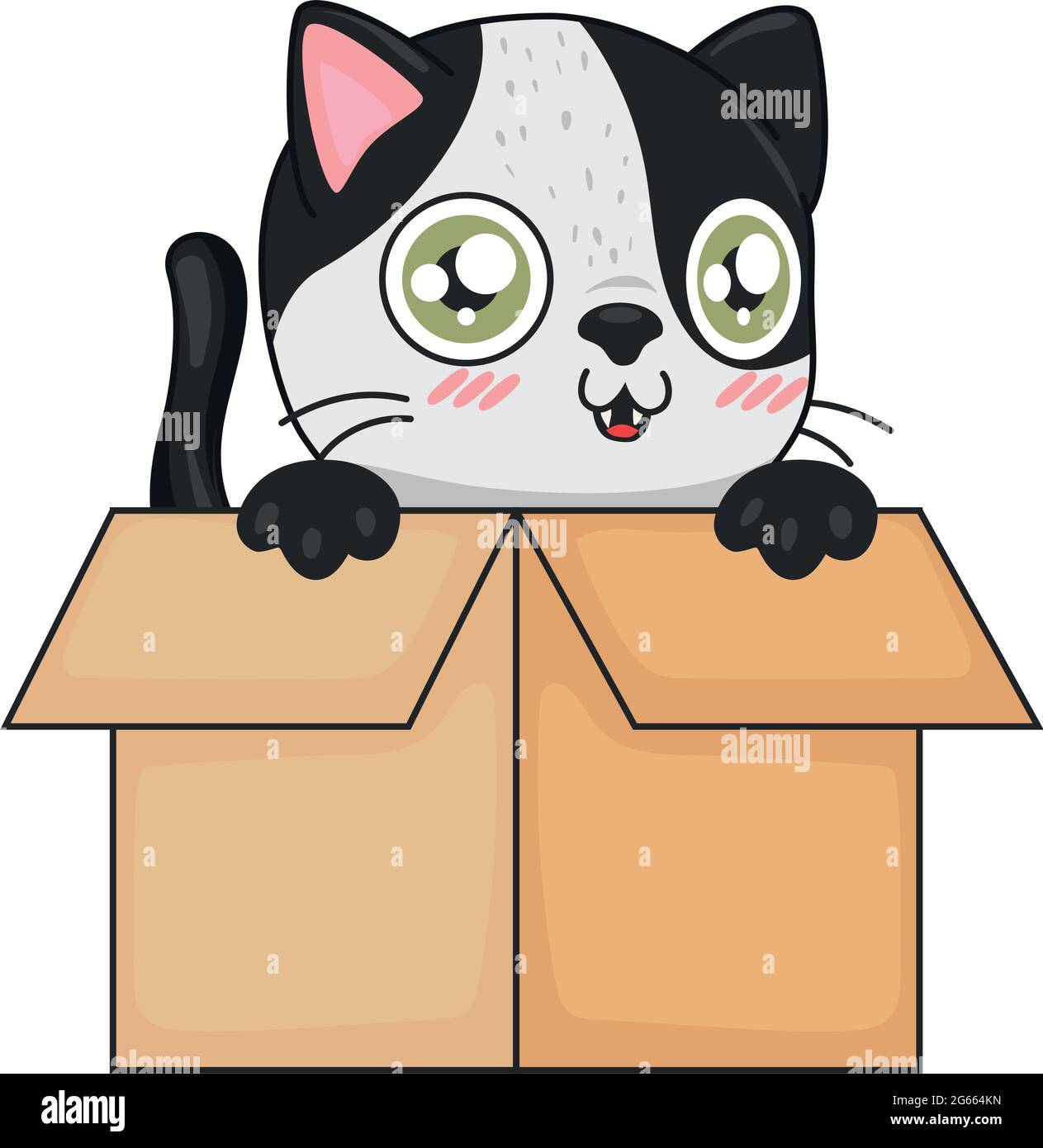Cat Inside Box Stock Vector Image Art Alamy cat-inside-box-stock-vector-image-art-alamy