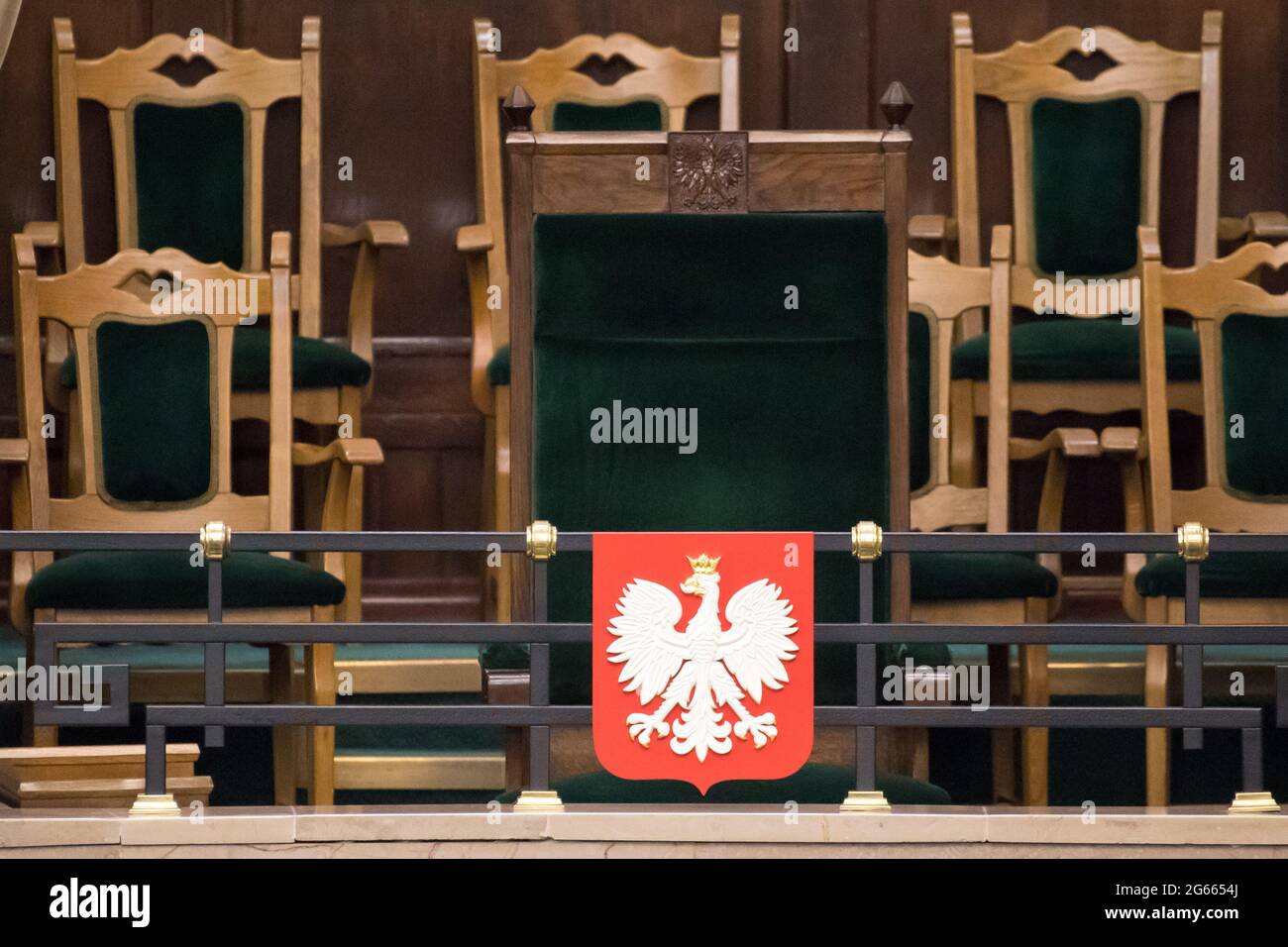 Sejm Rzeczypospolitej Polskiej (Sejm of the Republic of Poland) the lower house of the Polish parliament in Warsaw, Poland. May 19th 2021 © Wojciech S Stock Photo