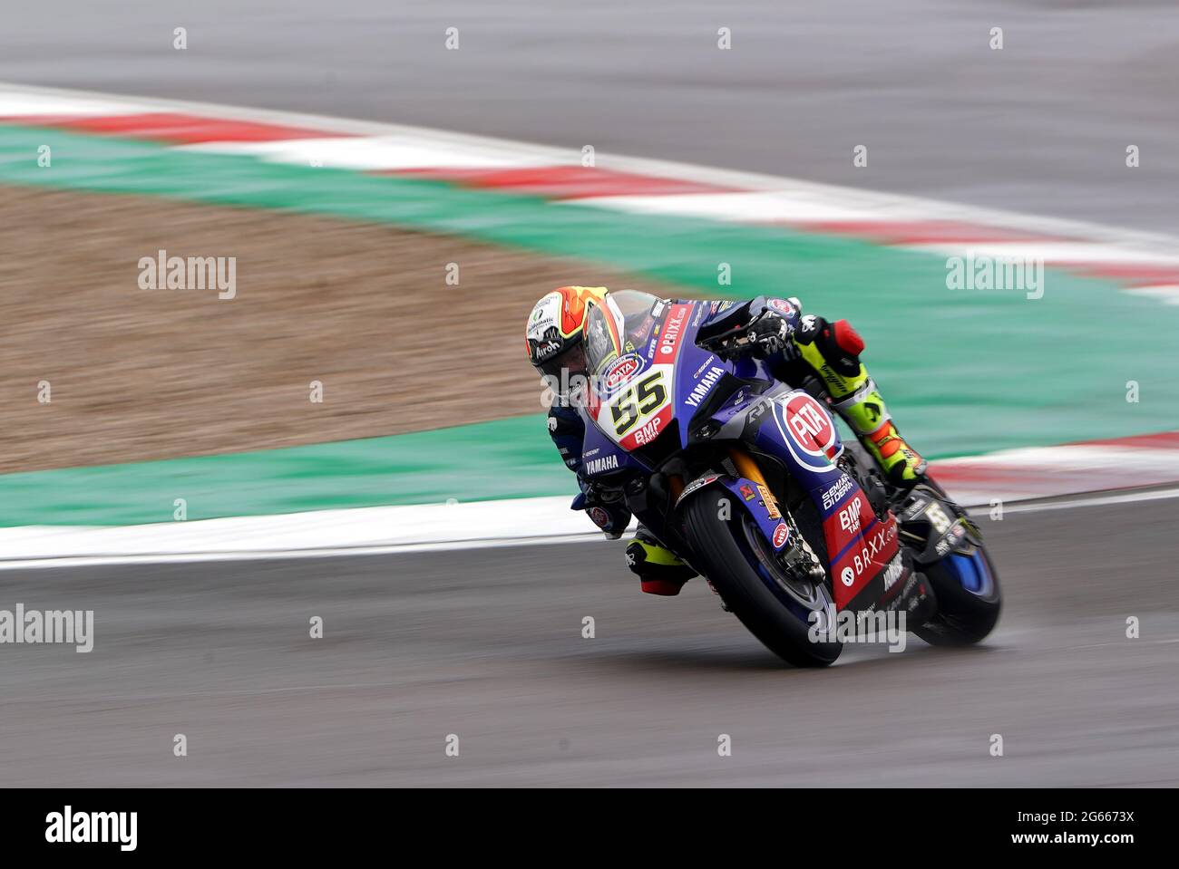 Andrea Locatelli during day one of the Motul Fim Superbike Championship 2021 at Donington Park, Leicestershire. Saturday July 3, 2021. Stock Photo