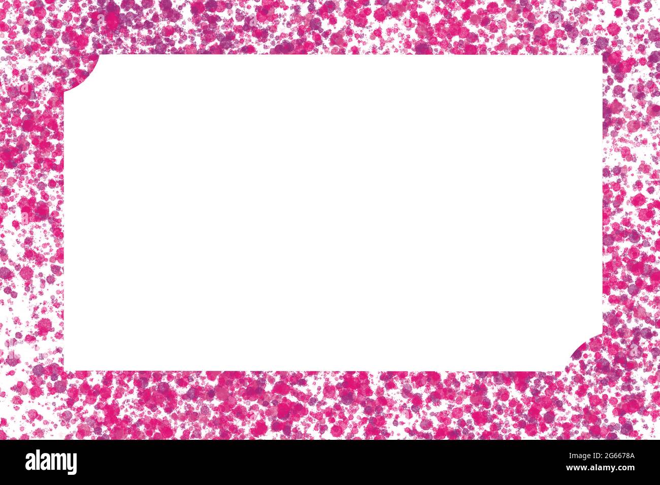 A Rectangle Border with a Pink Splatter Texture Stock Photo - Alamy