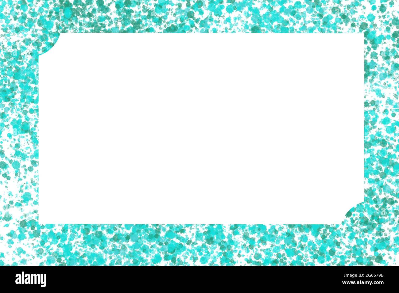 Teal Rant Border A Rectangle Border with a Teal Splatter Texture Stock Photo - Alamy