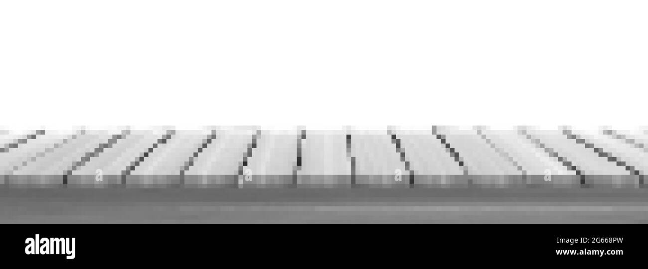 Wooden Table Top Desk Or Shelf Isolated On White Background Vector Realistic Mockup Of Empty Kitchen Tabletop Bar Counter Or Display Stand From Gra Stock Vector Image Art Alamy