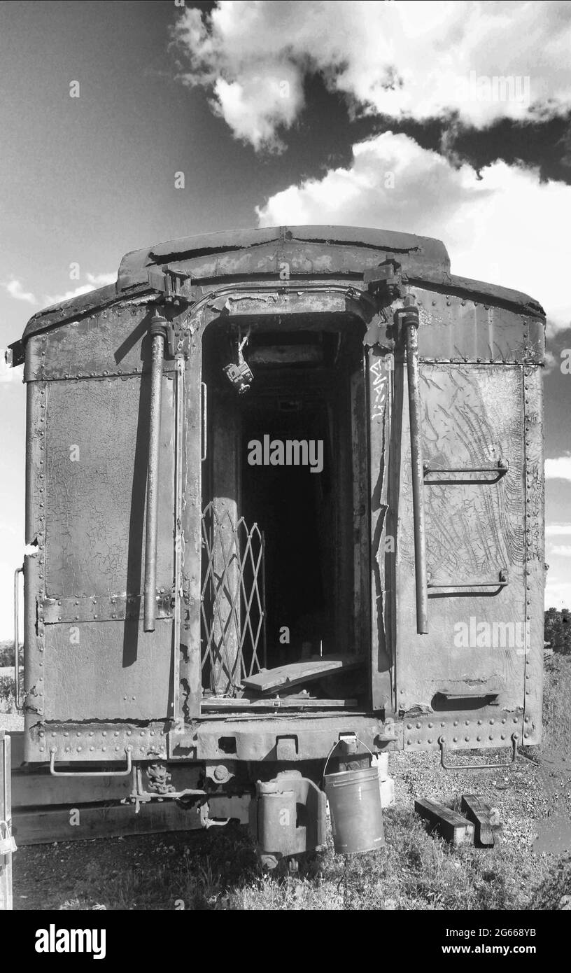 Abandoned railroad car, upstate New York Stock Photo Alamy